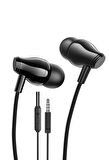 Polham  1.2 Metre 6D 3.5mm Mikrofonlu Kulaklık, Hifi Ses Destekli, Kulakiçi Silikonlu Kulaklık