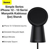 Baseus 1.5 Metre 15W Ultra Hızlı İphone 12,13,14,15 Serisi İle Uyumlu Magsafeli Kablosuz Şarj Standı