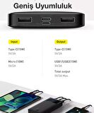 Baseus 15 W 10000 mAh Hızlı Şarj Powerbank Siyah 