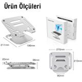 Polham Isı Çıkışlı Açı ve Yükseklik Ayarlı Masaüstü Tablet, Notebook Standı, 4-17.3 İnch Arası Stand