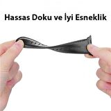 Polham Hermes Loop Deri Apple Watch 42-44-45MM Kordon Kayış, Ultra Hafif, Çelik Tokalı Kayış
