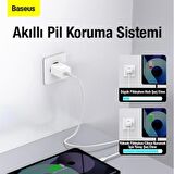 Baseus Type-C 30 Watt Hızlı Şarj Aleti Beyaz