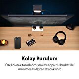 Baseus Dokunmatik Monitör Aydınlatma Işığı, Göz Korumalı Led Lamba, Klipsli Çalışma Masa Lambası