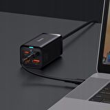 Baseus USB 100 Watt Hızlı Şarj Aleti Siyah