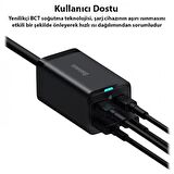Baseus USB 100 Watt Hızlı Şarj Aleti Siyah