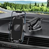 Polham Cam Ve Torpido Üstüne Yapışan Vantuzlu Araç Içi Telefon Tutucu, Klipsli, Uzayabilen Kelepçeli