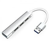 Polham 20CM 4in1 USB to 4x USB Çoğaltıcı Adaptör HUB, Yüksek Voltaj ve Akım Korumalı USB Çoğaltıcı