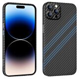 Polham 0.6mm Karbon Fiber Phone 14  Plus 6.7 Kılıf, Darbe Emici, Mat, Karbon Fiber Kılıf