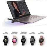 Polham USB ve Type C Girişli 2.5W Samsung Galaxy Watch Serisi Akıllı Saat Aleti, Akım Korumalı Şarj