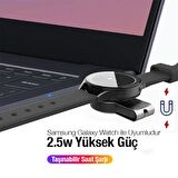 Polham USB ve Type C Girişli 2.5W Samsung Galaxy Watch Serisi Akıllı Saat Aleti, Akım Korumalı Şarj