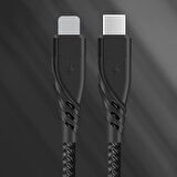 Polham 1 Metre 27W Ultra Hızlı Type-C To İPhone Lightning Şarj ve Data Kablosu, Süper Dayanıklı Kablo