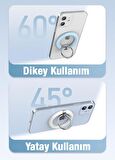 Polham Iphone 12,13,14 Serisi Magsafe Mıknatıslı Telefon Tutucu Stand, Yüzük Tipi Telefon Standı