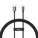 Baseus 1 Metre 65W SuperVooc Flash Hızlı USB to Type C Şarj ve Data Kablosu, Ultra Dayanıklı Halat Kablo