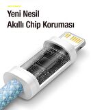 Baseus 1 Metre 2.4A Ultra Hızlı iPhone Lightning Şarj ve Data Kablosu, Kopmaz Halat Kablo, 3x Hızlı