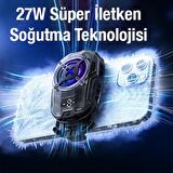 Polham 1200mAh Şarjlı Süper Hızlı ve Sessiz Radyatörlü Telefon Soğutma Fanı, Gamer Soğutucu Adaptör