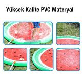 Polham 170x170 CM Ultra Geniş Çocuklar İçin Yuvarlak Su Matı, Fışkıyeli Oyun Havuzu, Serinletici Su Matı