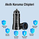 Polham Süper Hızlı Şarj 60W Ultra Hızlı 2x PD Type C Girişli Araç Şarj Başlığı, 12/24V Tüm Girişlere Uyumlu, Isı ve Akım Korumalı Şarj Başlığı