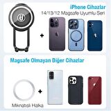 Polham Magsafeli Manyetik Araç İçi Havalandırma Girişli Telefon Tutucu, Sarsılmaz ve Titremez Tutucu