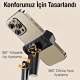 Polham Ultra Stabil Yükseklik ve Açı Ayarlı Masaüstü Telefon Tutucu, Video, Fotoğraf ve Ders İçin Telefon Tutucu