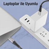 Polham 1 MT 240W 48V/5A Mega Hızlı Type C To Type C Şarj Data Kablosu, Macbook, Notebook Şarj Kablosu