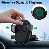Baseus Araç İçi Ön Cam ve Torpido Üstüne Vakumlanan Telefon Tutucu, Titremez, Sarsılmaz, Otomatik Kilitli 