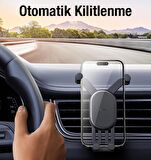 Baseus Örümcek Tipi  Havalandırma Girişli Araç Telefon Tutucu, Titremez Düşmez Otomatik Kilitli Telefon Tutucu