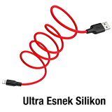 Polham HC Series 1MT 2.4A USB to iPhone Lightning Ultra Hızlı Şarj ve Data Kablosu, Akım ve Isı Korumalı Kopmaz Kablo