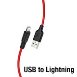 Polham HC Series 1MT 2.4A USB to iPhone Lightning Ultra Hızlı Şarj ve Data Kablosu, Akım ve Isı Korumalı Kopmaz Kablo