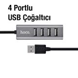 Polham  4in1 OTG 80CM USB to 4x USB2.0 HUB Çevirici Dönüştürücü Adaptör, Tak Çalıştır USB HUB, Klavye, Mouse, USB Bellek Okuyucu