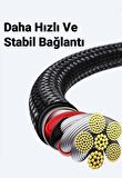 Polham HC Series 1MT 60W Type-C to Type-C Süper Hızlı Şarj ve Data Kablosu, Akım ve Isı Korumalı Halat Kopmaz Kablo