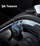 Polham HC Seri 150CM 30W 2x USB,1x Type-C Girişli iPhone Lightning Kablolu Araç Çakmaklık Şarj Aleti