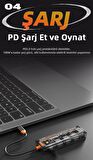 Polham 100W 5in1 Type-C Hub Type-C to USB3.0 Çoğaltıçı Dönüştürücü 4xUSB3.0 Pd 100W Şarj