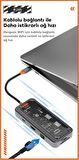 Polham 8in1 100 Type C Çoğaltıcı HUB, 2x Type C, 2x USB, 1x HDMİ, 1x RJ45, 1x SD/TF Çoğaltıcı Adaptör