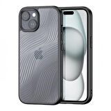 Polham iPhone 15 İle Uyumlu Mat Silikon Kılıf, Buzlu Sert Solmaz Parmaz İzi Önleyici Kılıf
