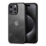 Polham iPhone 15 Pro Max İle Uyumlu Mat Silikon Kılıf, Buzlu Sert Solmaz Parmaz İzi Önleyici Kılıf