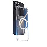 Polham Darbeye Dayanıklı iPhone 15 Pro Max Magsafe Uyumlu Manyetik Silikon Kılıf, Sararmaz Solmaz Kılıf