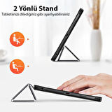 Polham Lenova Tab M10 10.6 İle Uyumlu Standlı Uyku Modlu Manyetik Kılıf, Standlı ve Ful Korumalı Kılıf