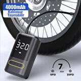 Polham 150PSİ Kablosuz Taşınabilir Lastik Pompası,Şarjlı Basınç Göstergeli, Işıklı Hava Kompresörü