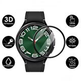 Polham Samsung Galaxy Watch 6 47mm Ful Kaplama Ultra Dayanıklı Akıllı Saat Koruyucu, Parmak İzi Bırakmaz