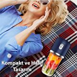 Polham 400ML Smoothie Taşınabilir Şarjlı Çok Fonksiyonlu El Blendere, Kişisel Detoks Hazırlama Mikseri