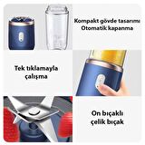 Polham 400ML Smoothie Taşınabilir Şarjlı Çok Fonksiyonlu El Blendere, Kişisel Detoks Hazırlama Mikseri