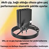 Polham HC 45W 3x USB, 1x Type-C Şarj Başlığı ve 1 Metre 20W Type C To Lightning Kablolu Şarj Aleti