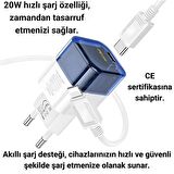 Polham Süper Hızlı 20W 1x Type-C Şarj Başlığı ve 1 MT 20W Type C To Lightning Kablolu Şarj Aleti