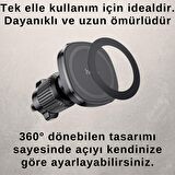 Polham Airvent Magsafe Manyetik Araç İçi Telefon Tutucu, Klipsli Süper Mıknatıslı Telefon Tutucu
