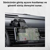 Polham 15W Kablosuz Şarjlı Araç İçi Telefon Tutucu, Torpido Üstü Vantuzlu Ultra Stabil Telefon Tutucu