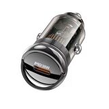 Polham HC 30W 1x Type-C Girişli Araç Çakmaklık Hızlı Şarj Başlığı, Akım, Voltaj, Isı Korumalı