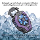 Polham Universal Işıklı Radyatörlü SüperCool Oyuncular için Telefon Soğutma Fanı, Kompakt Soğutucu