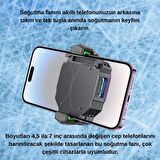 Polham Universal Işıklı Radyatörlü SüperCool Oyuncular için Telefon Soğutma Fanı, Kompakt Soğutucu