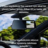 Polham HC Tüm Araçlara Uyumlu Araç İçi Dikiz Aynalı Ön Arka Kamera, Sürüş Kaydedici 4,5 İnç Dikiz Aynası