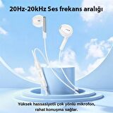Polham HC Type C Kablolu Mikrofonlu Kulaklık, HİFİ Ses, HD Mikrofonlu Type C Kulaklık 